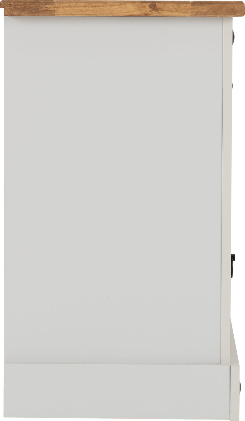 Corona 1 Drawer 1 Door Bedside Cabinet - Grey