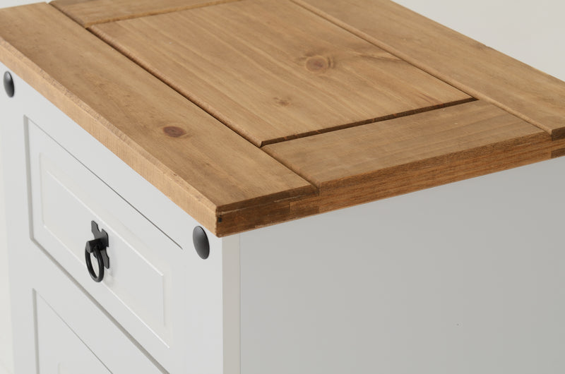 Corona 1 Drawer 1 Door Bedside Cabinet - Grey
