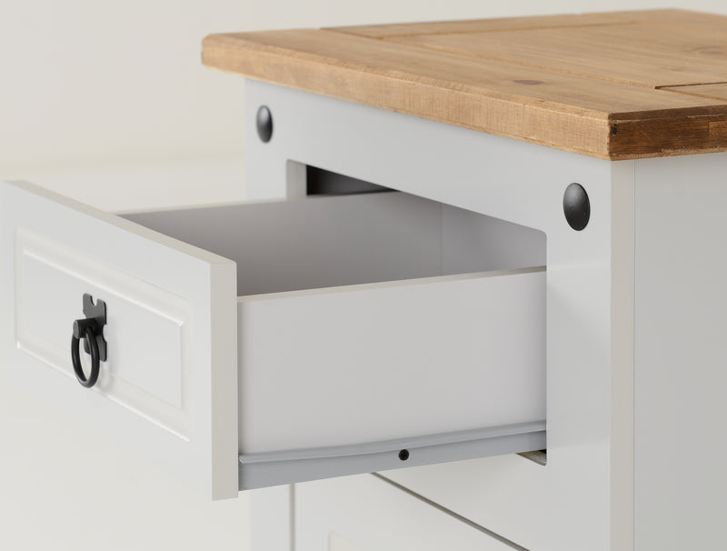 Corona 1 Drawer 1 Door Bedside Cabinet - Grey