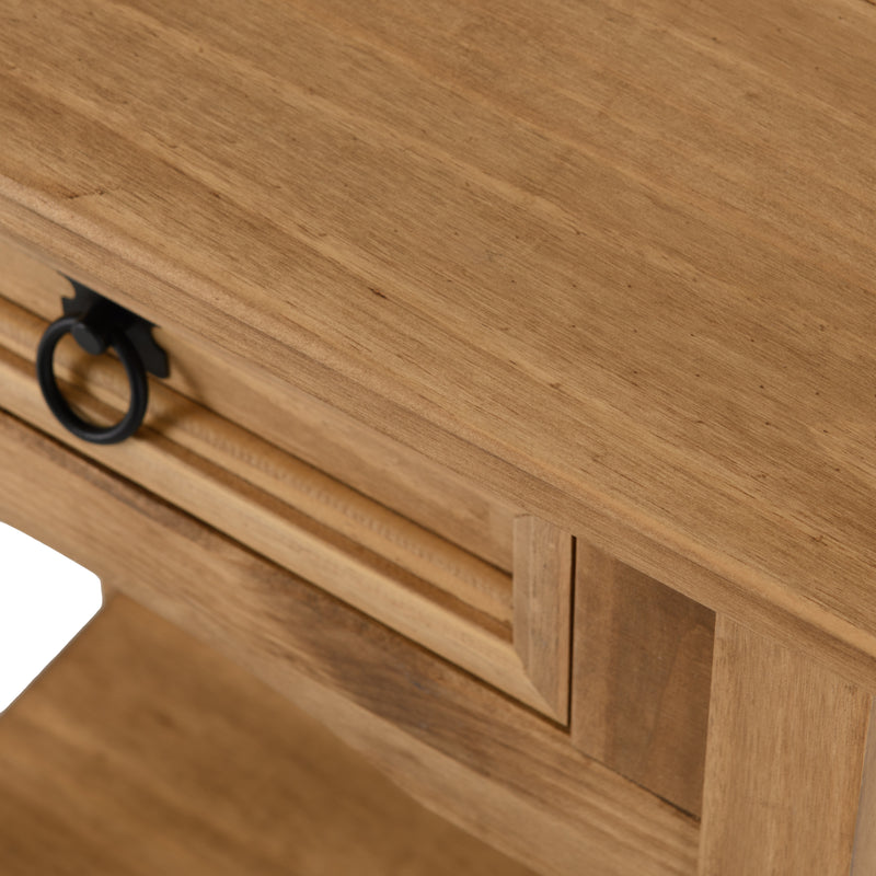 Corona 1 Drawer Console Table with Shelf