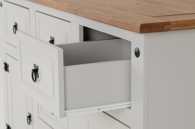 Corona 2 Door 5 Drawer Sideboard - Grey