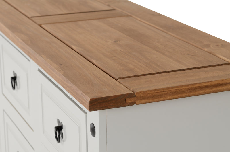 Corona 2 Door 5 Drawer Sideboard - Grey