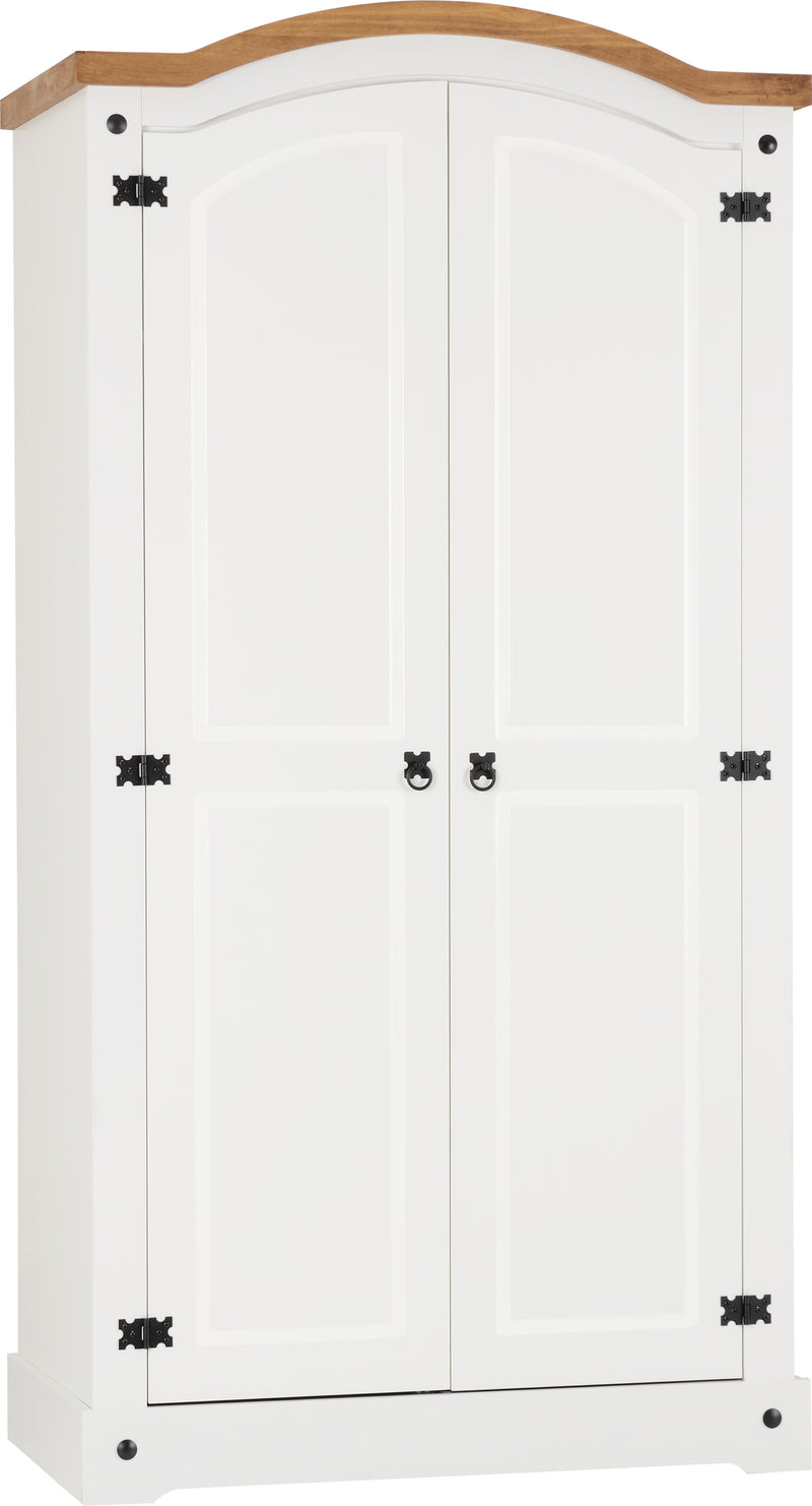 Corona 2 Door Wardrobe - White