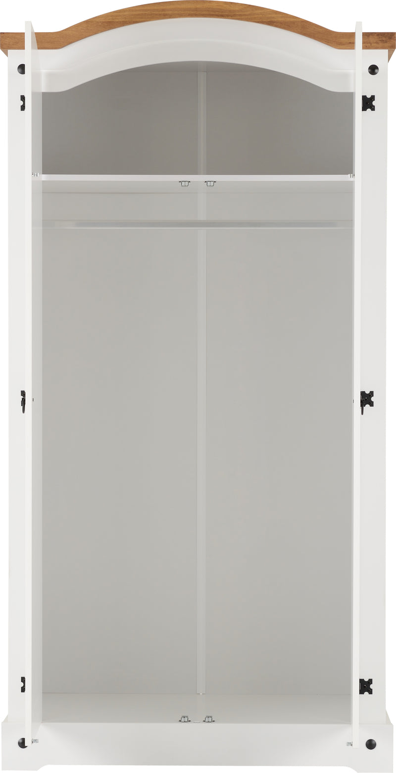 Corona 2 Door Wardrobe - White