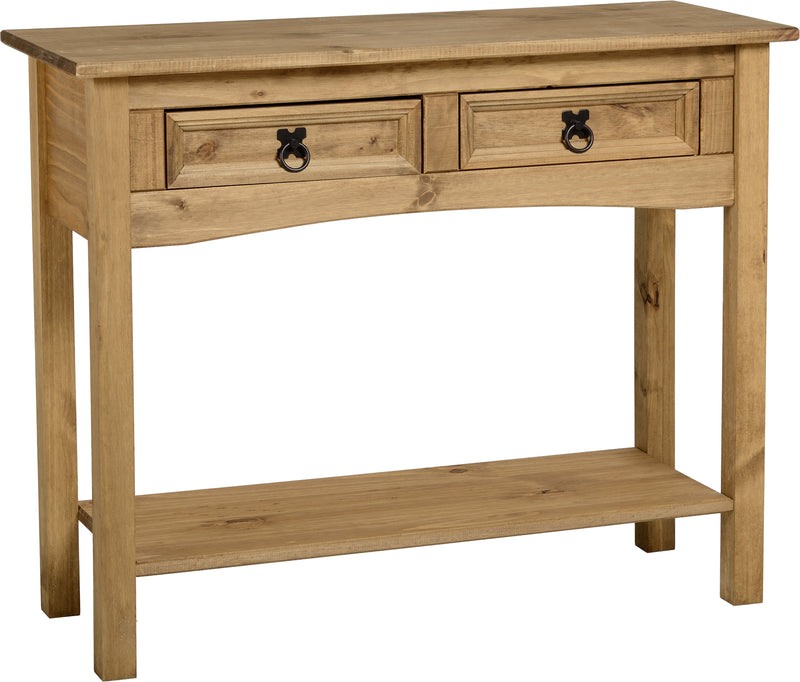Corona 2 Drawer Console Table With Shelf