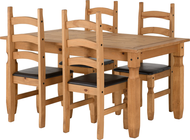 Corona 5' Dining Set - Brown