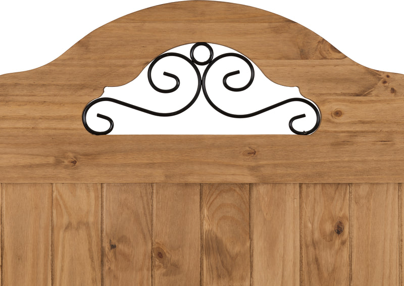 Corona Scroll 4'6" Bed High Foot End