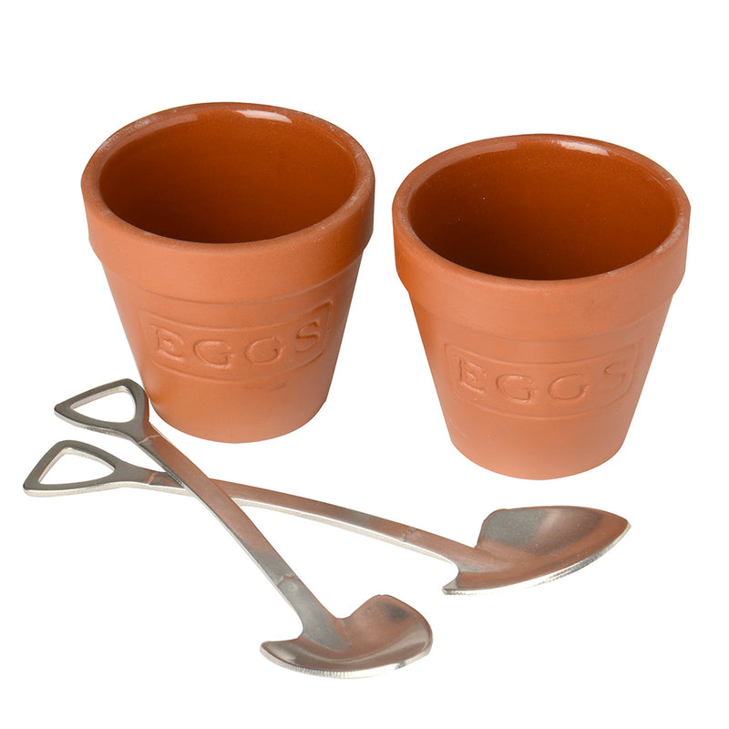 Flower Pot Egg Cup Set