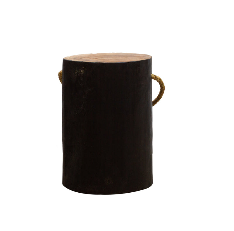 STOMP Natural Teak Root Stool - Black