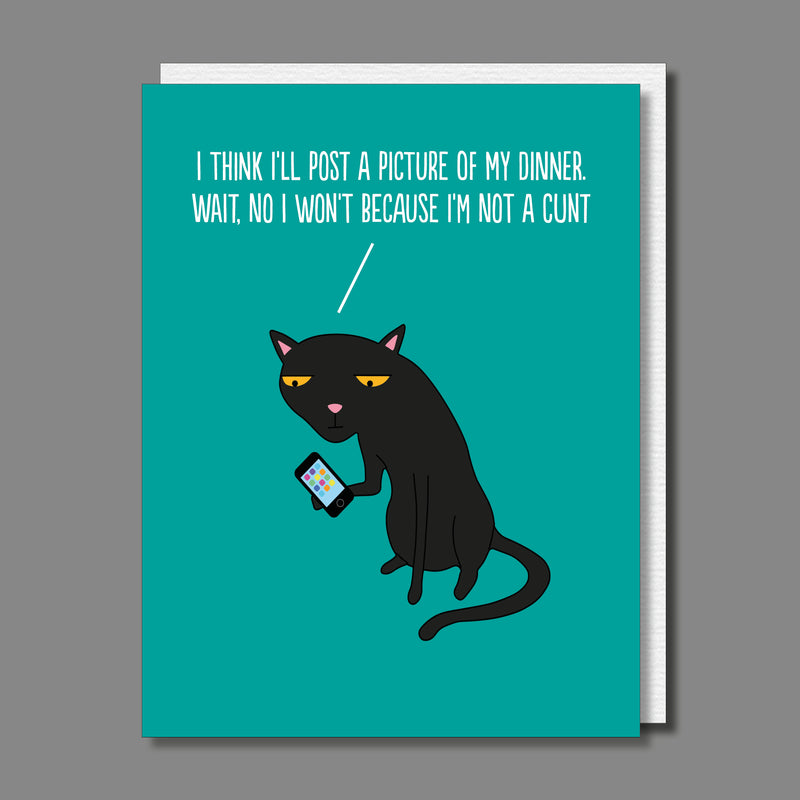 Picture Of Dinner Rude Card