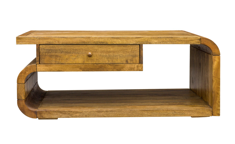 LOUNJ Natural Coffee Table With Drawer