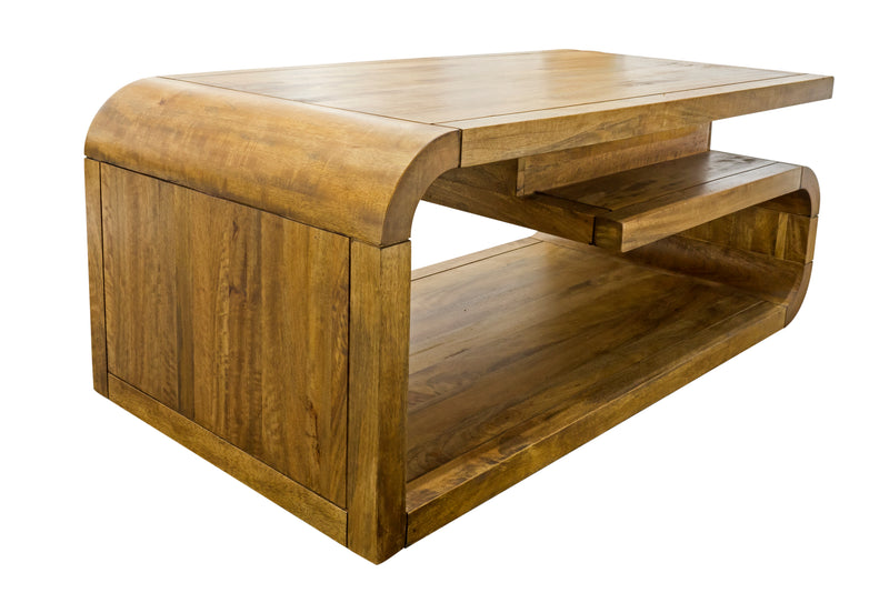 LOUNJ Natural Coffee Table With Drawer
