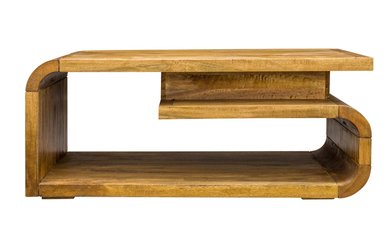 LOUNJ Natural Coffee Table With Drawer