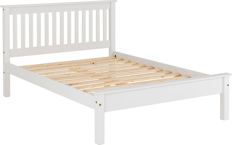 Monaco 4'6" Low End Bed - White