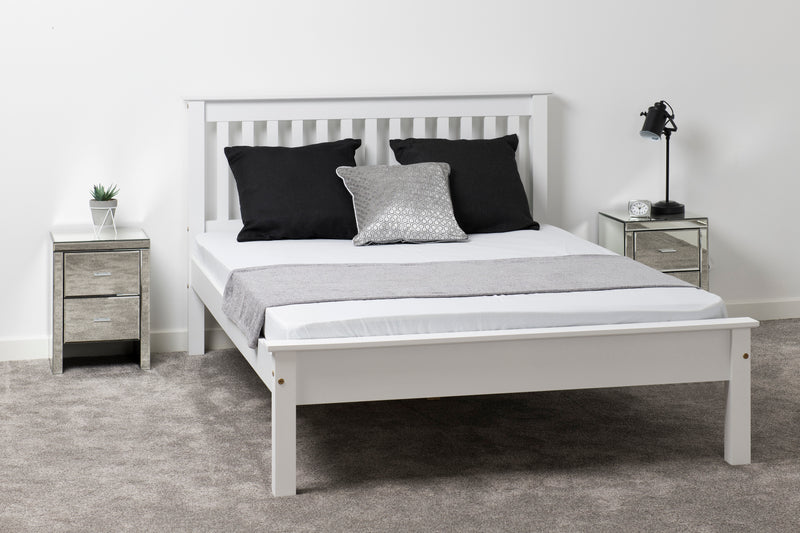 Monaco 4'6" Low End Bed - White