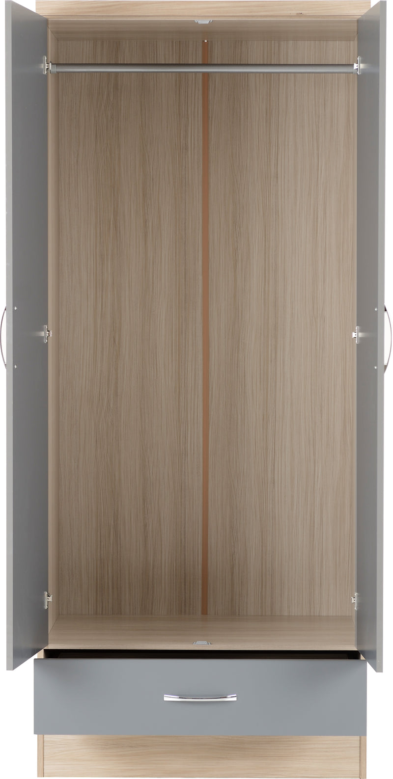 Skyline Grey 2 Door Wardrobe