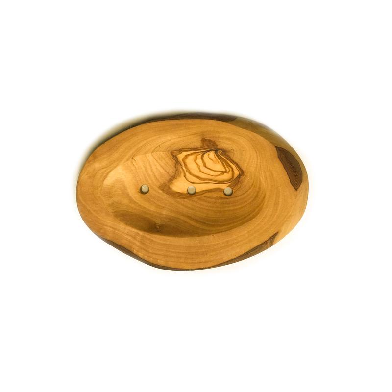 Leaf Olive Wood Soap Dish