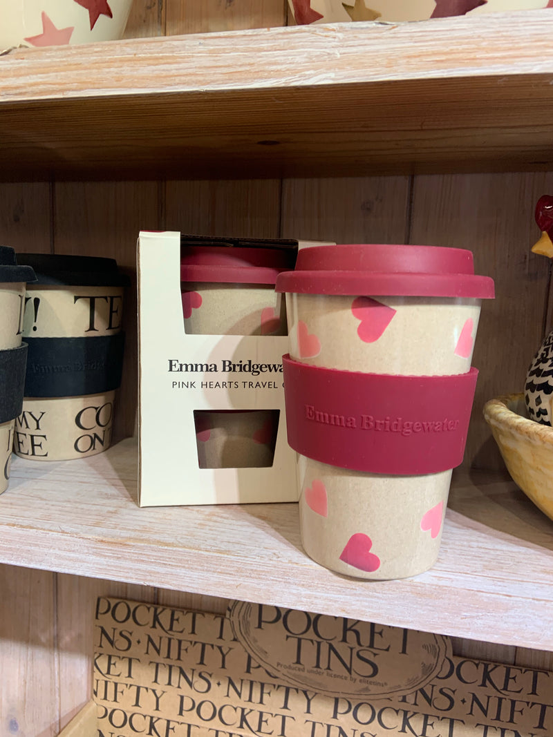 Emma Bridgewater Pink Hearts Travel Cup