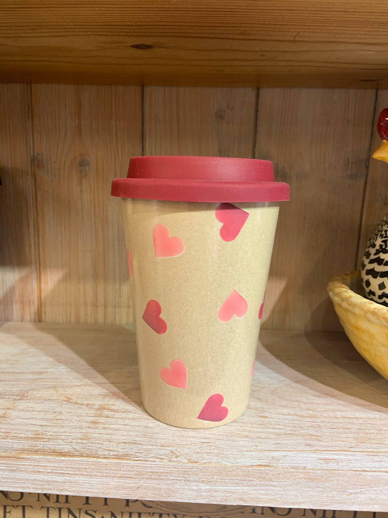Emma Bridgewater Pink Hearts Travel Cup