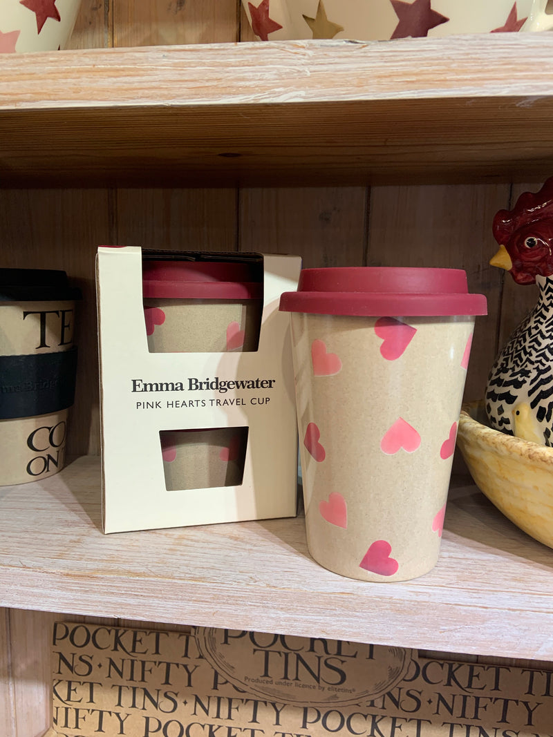 Emma Bridgewater Pink Hearts Travel Cup