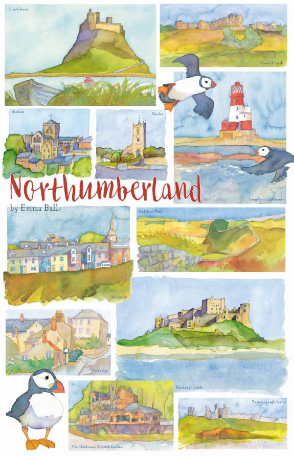 Northumberland Tea Towel